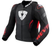 Revit Argon 3 Pro Veste en cuir de moto perforée, noir-rouge, taille 56 pour homme