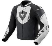 Revit Argon 3 Veste en cuir de moto perforée, Noir/Blanc, Taille 56