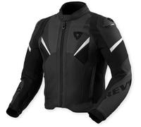 Revit Automate Blouson en cuir de moto perforé, noir, Taille 50