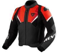 Revit Automate Blouson en cuir de moto perforé, noir-rouge, taille 50 pour homme