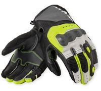 Revit Blaze Gants de moto, noir-gris-jaune, taille 2XL pour homme