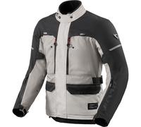 REV'IT! Veste moto textile Outback 5 H2O – imperméable – Gris clair/Noir – 4XL Homme