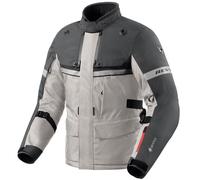 Revit Poseidon 3 GTX Veste textile de moto, noir-gris-argent, taille L pour homme