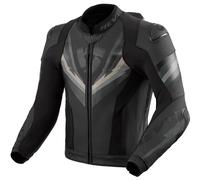 REV'IT! Blouson en cuir de moto Quantum 3 Pro perforé noir-gris Taille 52 Homme