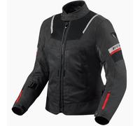 REV'IT! Veste moto Tornado 4 H2O – textile imperméable – Noir/Gris/Rouge Taille 44 Dames