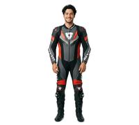 REV'IT! Combinaison moto une pièce Quantum 3 cuir perforé gris-rouge Taille 54 homme
