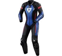 REV'IT! Combinaison moto en cuir Xena 4 Femme Noir-Bleu Taille 42