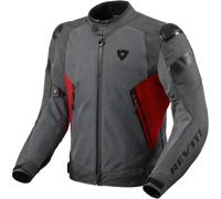 Revit Control Air H2O veste textile de moto imperméable, Gris/Rouge, Taille XXL