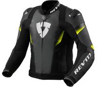 Revit Control Blouson en cuir de moto perforé, noir/jaune, Taille 52