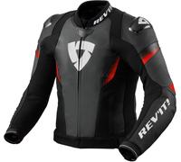 Revit Control Blouson en cuir de moto perforé, noir-rouge, taille 50 pour homme