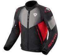 Revit Control H2O Blouson textile de moto, noir/rouge, Taille S