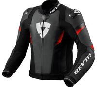 Revit Control, veste en cuir/textile 46 Noir/Rouge Néon Noir/Rouge Néon