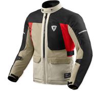 Revit Convergent H2O, veste textile imperméable S Beige/Rouge/Noir Beige/Rouge/Noir