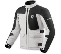 Revit Convergent H2O Veste textile moto imperméable, argent/noir, Taille 2XL