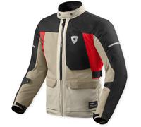 Revit Convergent H2O, veste textile imperméable XL Beige/Rouge/Noir Beige/Rouge/Noir