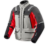 Revit Defender 4 GTX Veste textile moto imperméable, anthracite/rouge, Taille 2XL