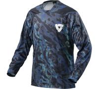 Revit Emulsion Maillot de motocross, bleu/noir, Taille 3XL