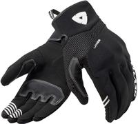 REV'IT! Gants de moto Endo - Noir/Blanc - Dames - Taille L