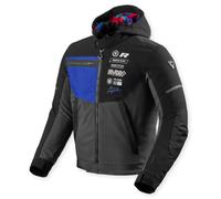 Revit Haste H2O Veste textile de moto imperméable, noir-bleu, taille 2XL pour homme