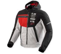 Revit Haste H2O Veste textile de moto imperméable, noir-rouge, taille M pour homme