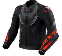 Revit Hyperspeed 3 Air, veste en cuir/textile 52 Noir/Rouge Néon Noir/Rouge Néon