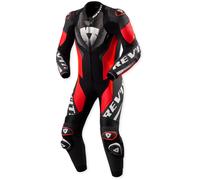 Revit Hyperspeed 3 Combinaison en cuir de moto en une pièce perforée, noir-rouge, taille 56 pour homme