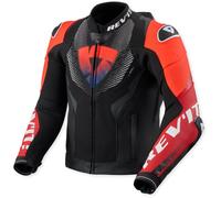 Revit Hyperspeed 3 Pro Veste en cuir moto, noir-rouge, taille 54 pour homme