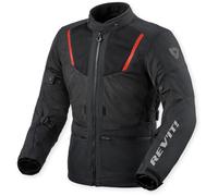 Revit Levante 2 H2O Veste textile de moto, Gris foncé/Noir/Rouge, Taille M