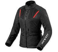 Revit Levante 2 H2O Veste textile de moto pour dames, noir-gris-rouge, taille 44 pour femmes