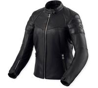 Revit London Blouson en cuir de moto pour femmes, noir, taille 40