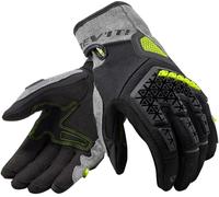 Revit Mangrove Gants de moto, noir-gris-jaune, taille 3XL pour homme