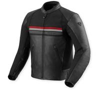 Revit Mile 2 Blouson de moto en cuir, noir/rouge, Taille 58