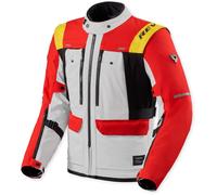 Revit Offtrack 3 H2O Veste textile moto imperméable, Rouge/Blanc, Taille 3XL