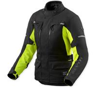Revit Outback 5 H2O Veste textile moto pour femmes imperméable, noir/jaune néon, Taille 40