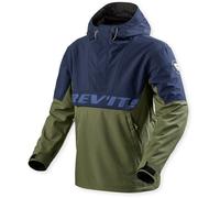 Revit Photon Veste textile de moto imperméable, bleu foncé/vert, Taille XL