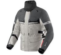 Revit Poseidon 3 GTX Veste textile de moto, noir-gris-argent, taille 2XL pour homme