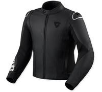 REV'IT! Veste moto Quadratic – Cuir perforé Noir/Blanc Taille 48 Homme