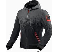 Revit Quantum 2 WB Sweat à capuche moto / Blouson textile, noir/rouge, Taille M