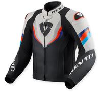 Revit Quantum 3 Blouson en cuir de moto perforé, Noir/gris clair, Taille 50