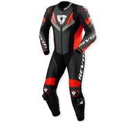 REV'IT! Combinaison moto une pièce Quantum 3 cuir perforé gris-rouge Taille 54 homme