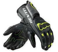 Revit Quantum 3 Gants de moto, noir/gris/néon jaune, Taille M