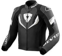 Revit Quantum 3 Blouson en cuir de moto perforé, noir-gris, taille 48 pour homme