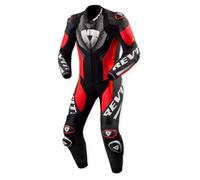 REV'IT! Revit Hyperspeed 3 Combinaison en cuir de moto en une pièce perforée, noir/rouge néon, 54