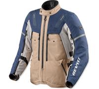 Revit Sand 5 H2O Blouson textile de moto, bleu/beige, Taille L