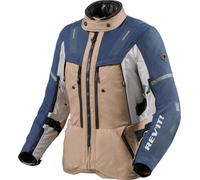 REV'IT! Veste moto Sand 5 H2O textile imperméable Beige/Bleu Taille 44 Femme