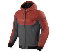 Revit Parabolica 2 Sweat à capuche zippé de moto, gris-rouge, taille L pour homme