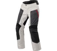 Revit Tornado 4 H2O, pantalon textile imperméable Long XL Gris Clair/Noir/Rouge Gris Clair/Noir/Rouge