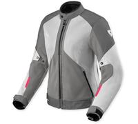 Revit Torque 3 Backprint H2O Veste textile moto pour femmes imperméable, gris/rose, Taille 46