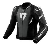 Revit Control Blouson en cuir de moto perforé, Noir/Blanc, Taille 52