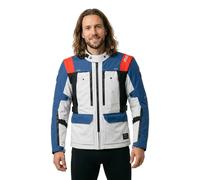 Revit Offtrack 3 H2O Veste textile moto imperméable, bleu/gris, Taille 3XL